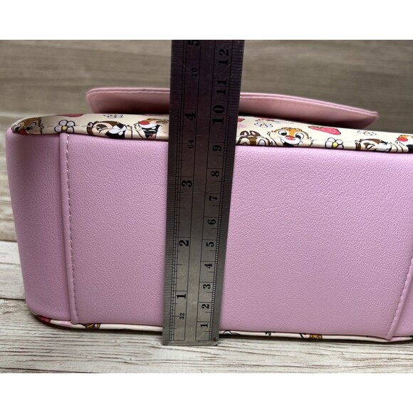 Loungefly Disney Chip 'N' Dale Strawberries Crossbody Bag Purse Chipmunks Pink - Picture 8 of 16